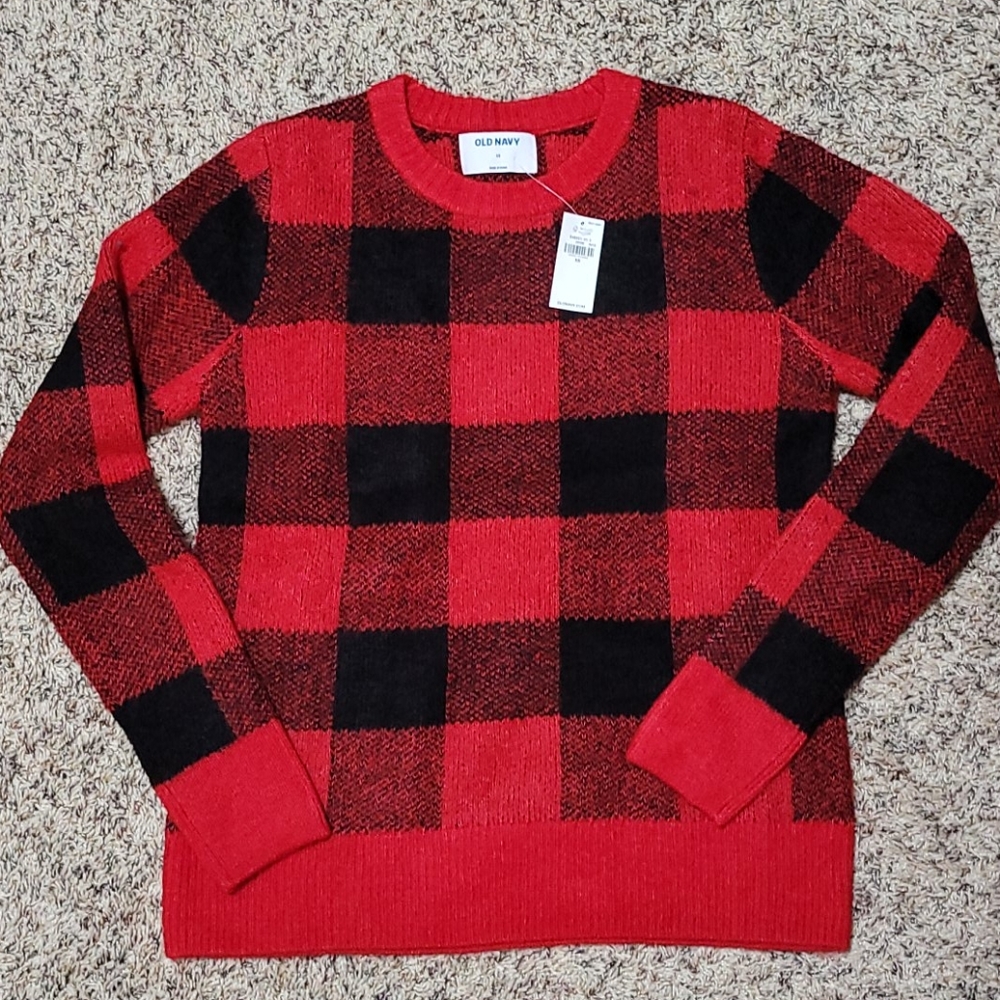 Old Navy Buffalo plaid sweater